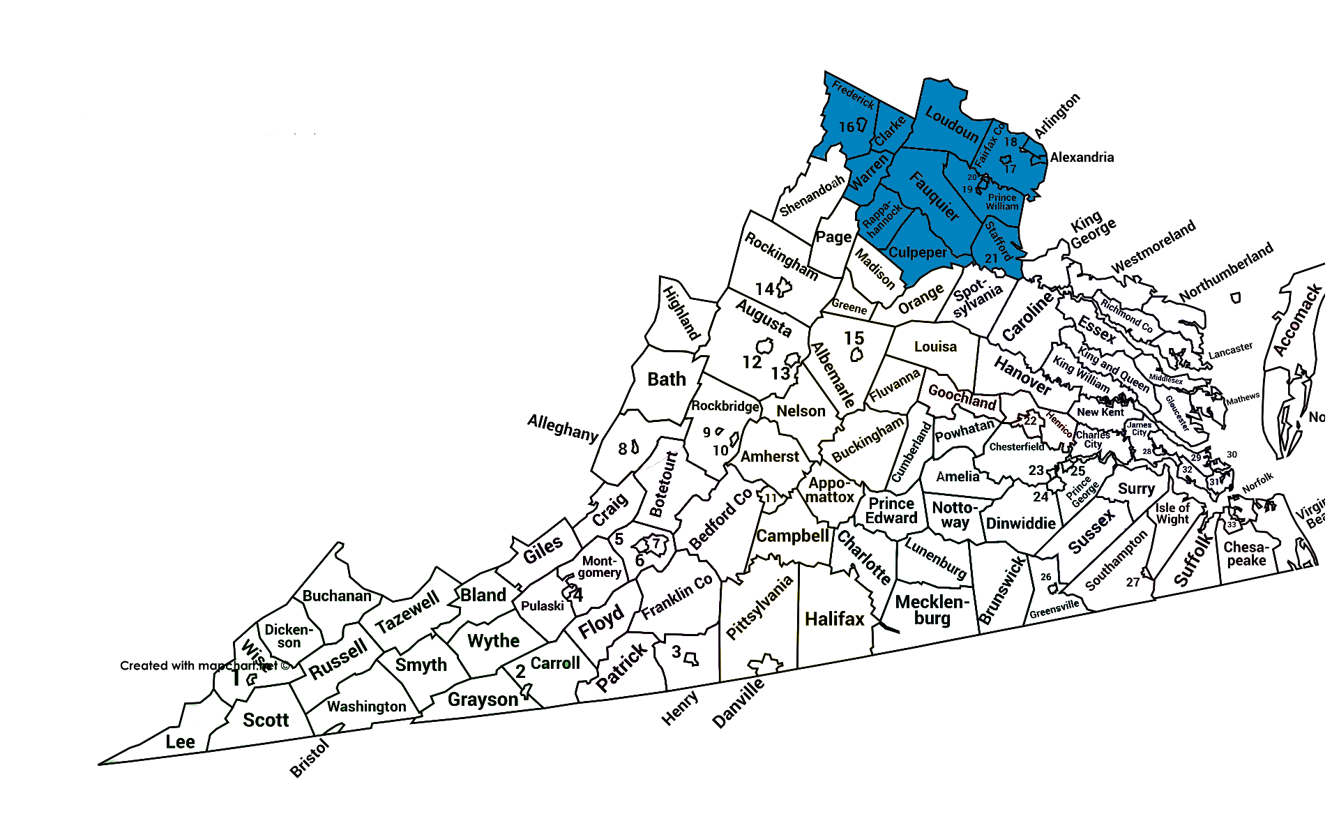 Bản đồ khu vực Amy Moore