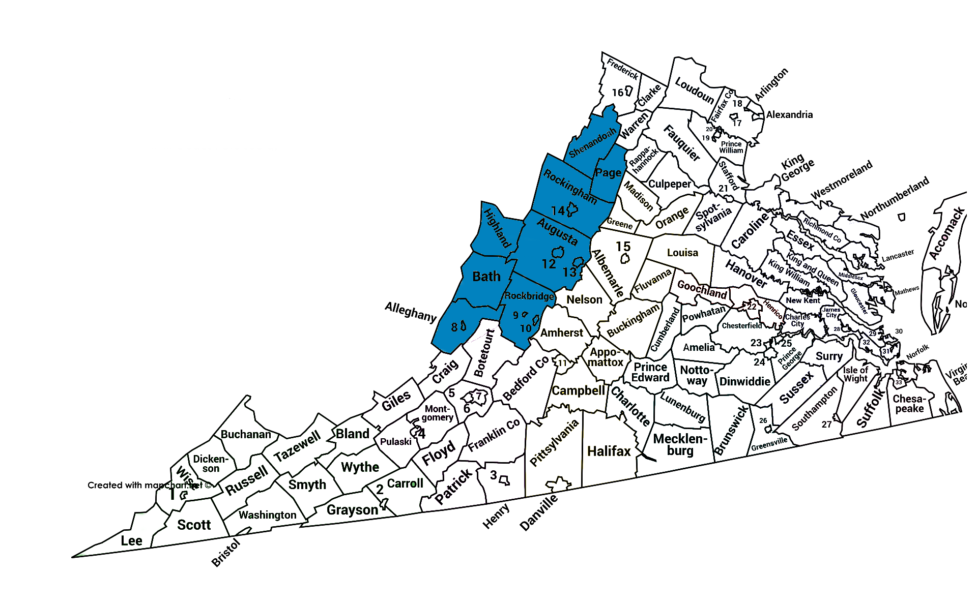 Bản đồ khu vực Kristina Fischbach